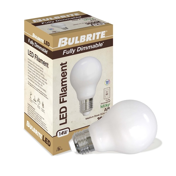 100 - Watt Equivalent A19 Dimmable Medium Screw LED Light Bulb Soft White Light 3000K, 4PK